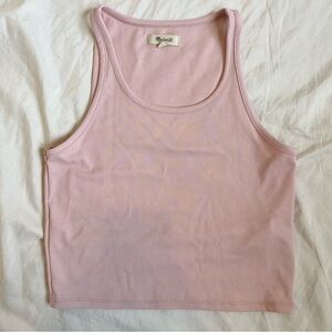 Madewell Pink Cropped Tank Top
